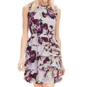 Banana Republic Purple Floral Dress Size 14